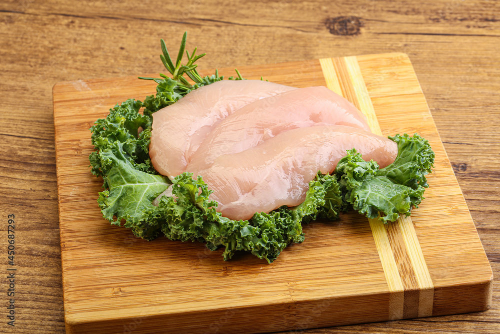 Raw small chicken fillet for cooking Raw small chicken fillet for cooking
