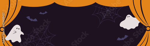 vector background with halloween illustrations for banners, cards, flyers, social media wallpapers, etc.