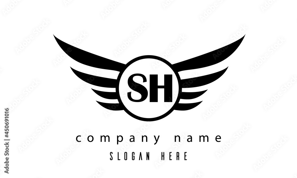 SH wings latter logo SH wings latter logo