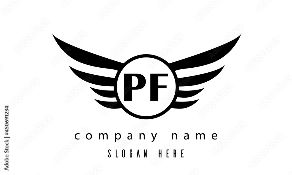 PF wings latter logo PF wings latter logo