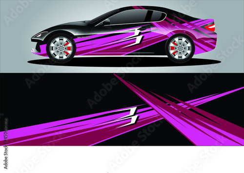 Car sticker or car wrap with natural natural concept with abstract line concept and initial B, can be installed on all