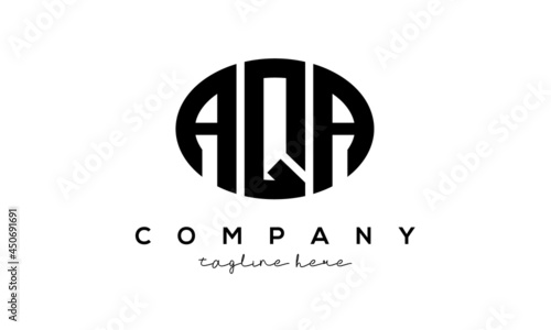 AQA three Letters creative circle logo design