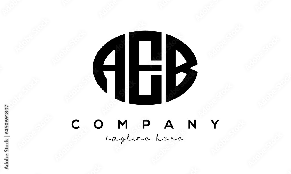 AEB three Letters creative circle logo design
