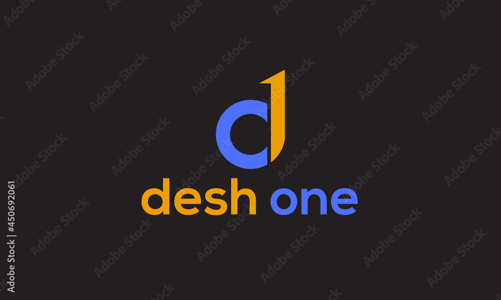 Creative D1 logo vector template design, d letter logo design Creative D1 logo vector template design, d letter logo design