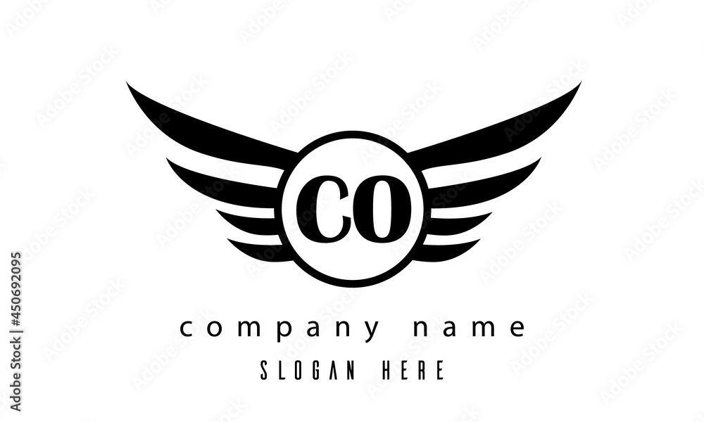 CO wings latter logo CO wings latter logo