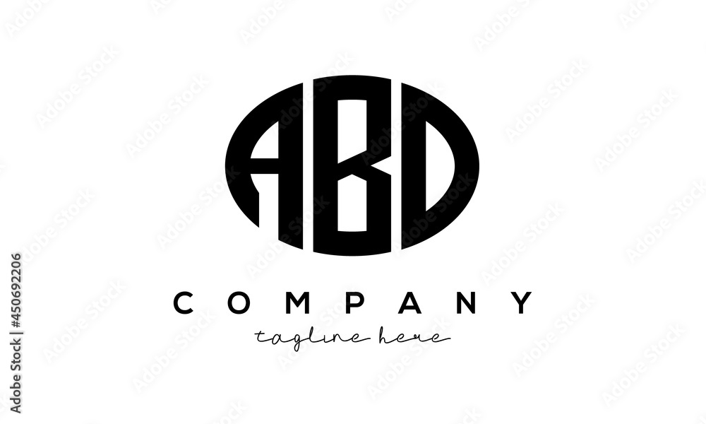 ABD three Letters creative circle logo design