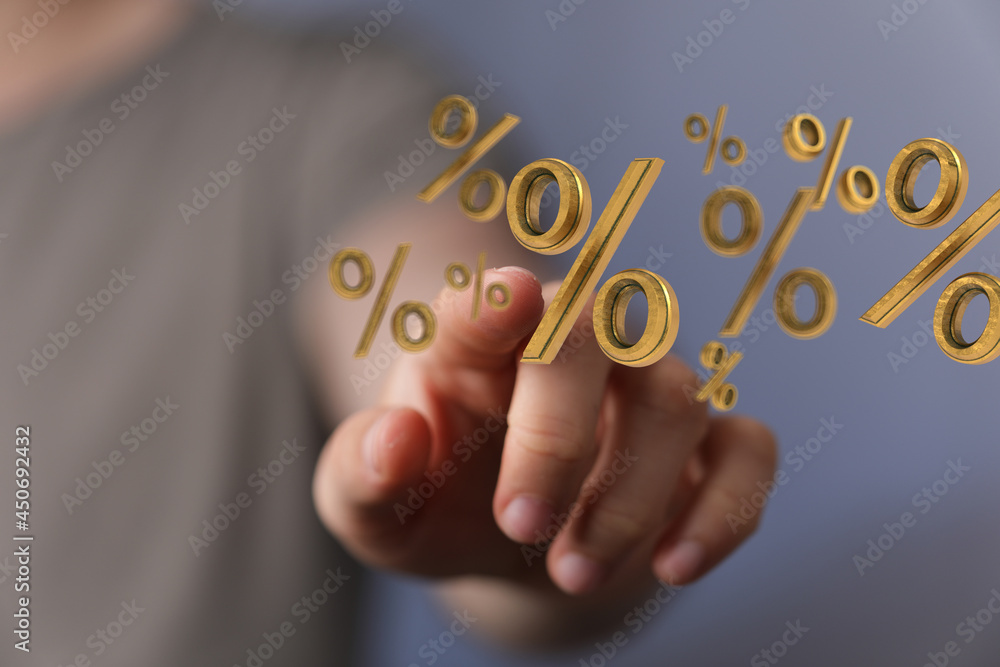 Interest rate financial and mortgage rates concept. Interest rate financial and mortgage rates concept.