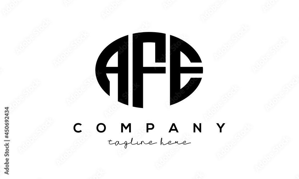 AFE three Letters creative circle logo design