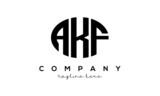 AKF three Letters creative circle logo design