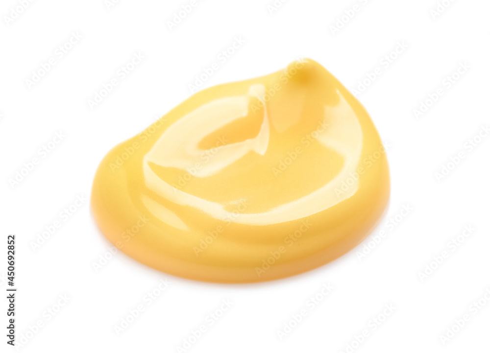 Fresh delicious melted cheese isolated on white Fresh delicious melted cheese isolated on white