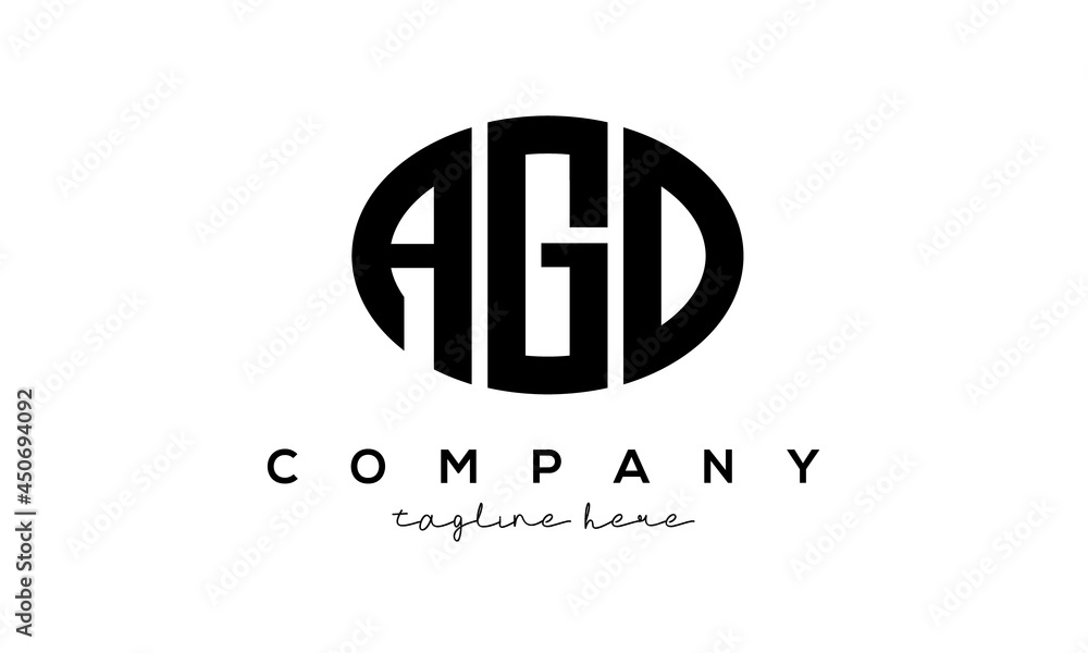 AGM three Letters creative circle logo design