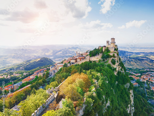 Rocca della Guaita, the most ancient fortress of San Marino, Italy.