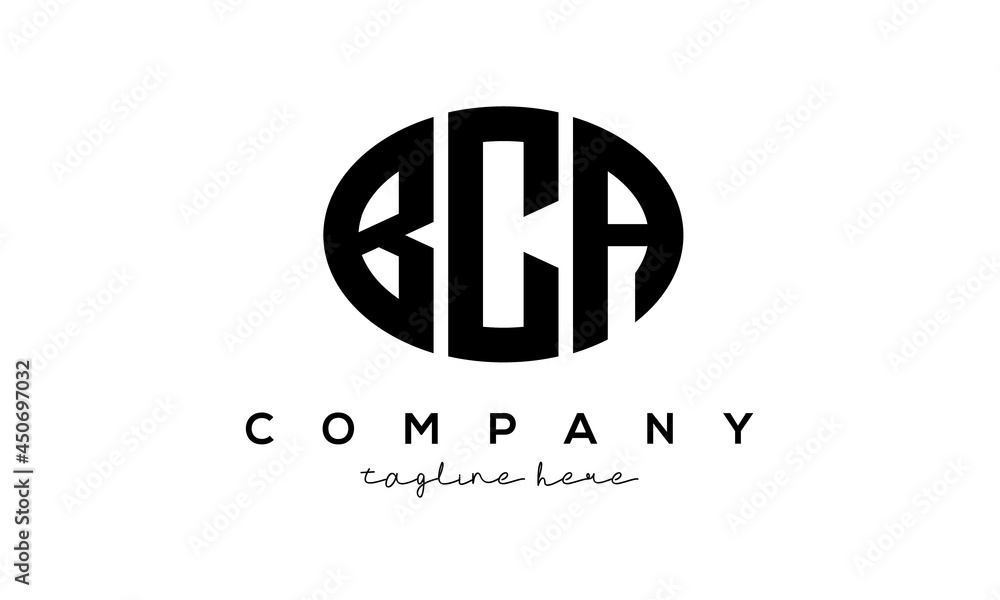 BCA three Letters creative circle logo design BCA three Letters creative circle logo design