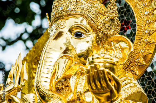 Ganesha  statue in Wat Pak Muang , Chiangmai Thailad.