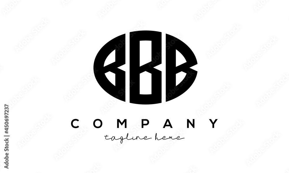 BBB three Letters creative circle logo design BBB three Letters creative circle logo design