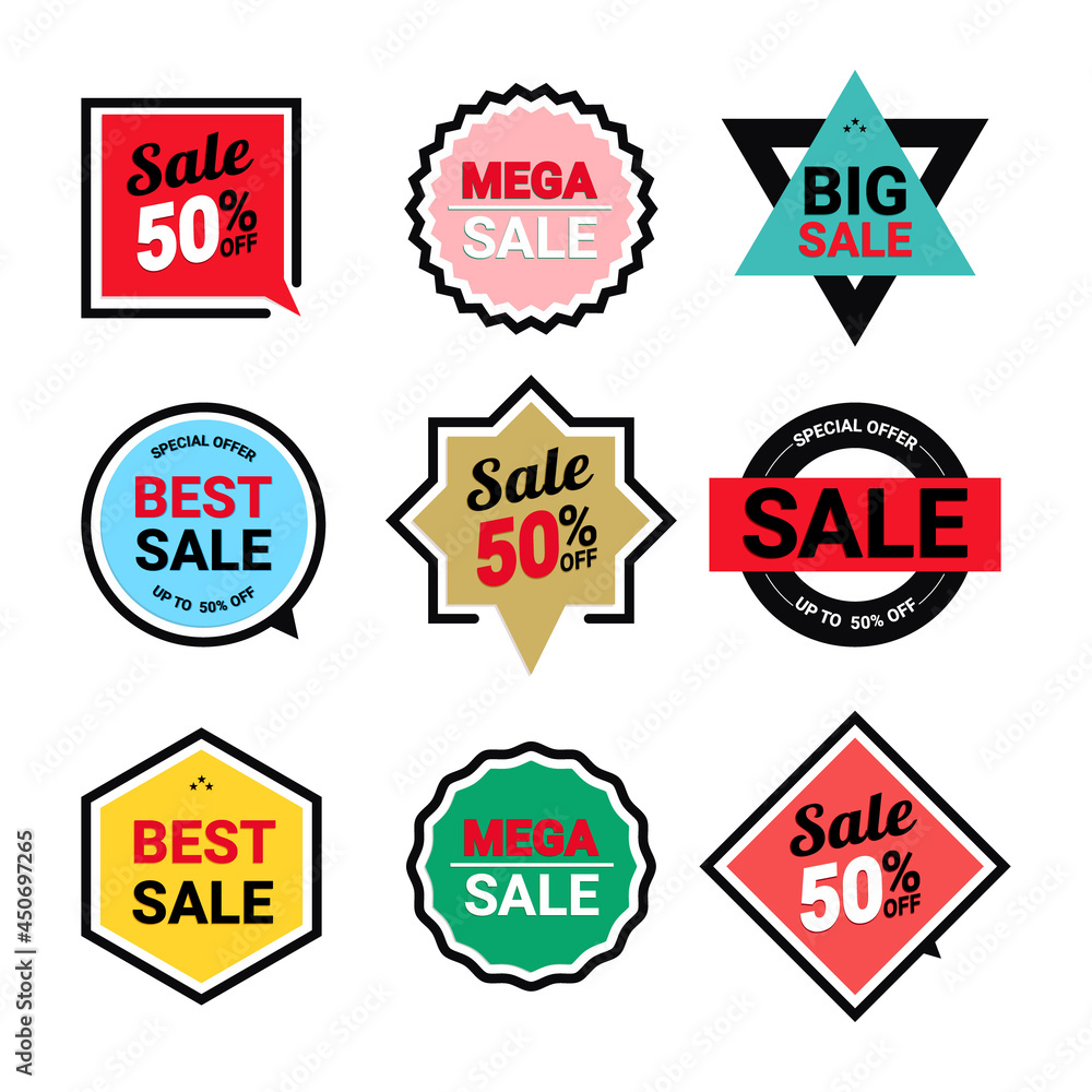 Sale banner and discount badge collection. Sale banner and discount badge collection.