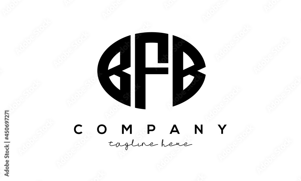 BFB three Letters creative circle logo design BFB three Letters creative circle logo design