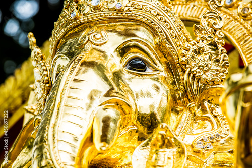 Ganesha  statue in Wat Pak Muang , Chiangmai Thailad. photo