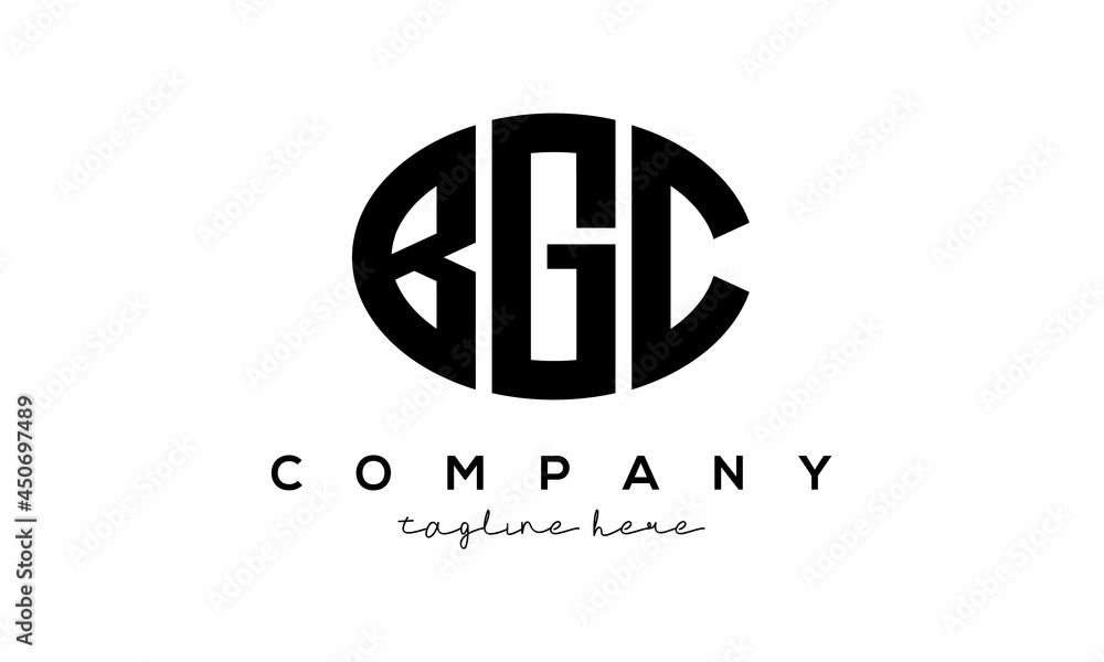 BGC three Letters creative circle logo design