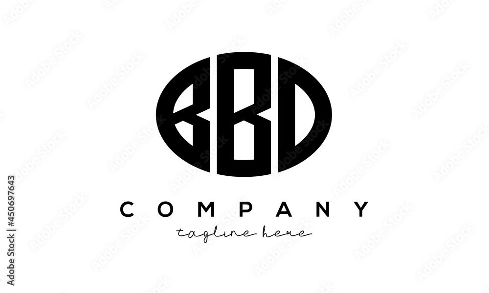 BBD three Letters creative circle logo design