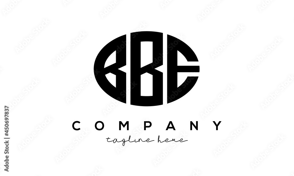 BBE three Letters creative circle logo design BBE three Letters creative circle logo design