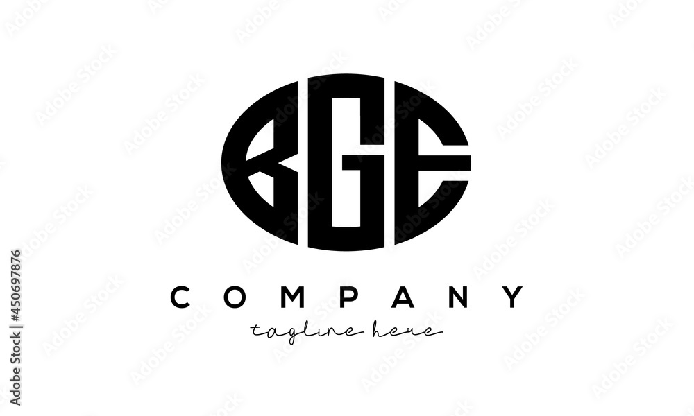 BGE three Letters creative circle logo design BGE three Letters creative circle logo design