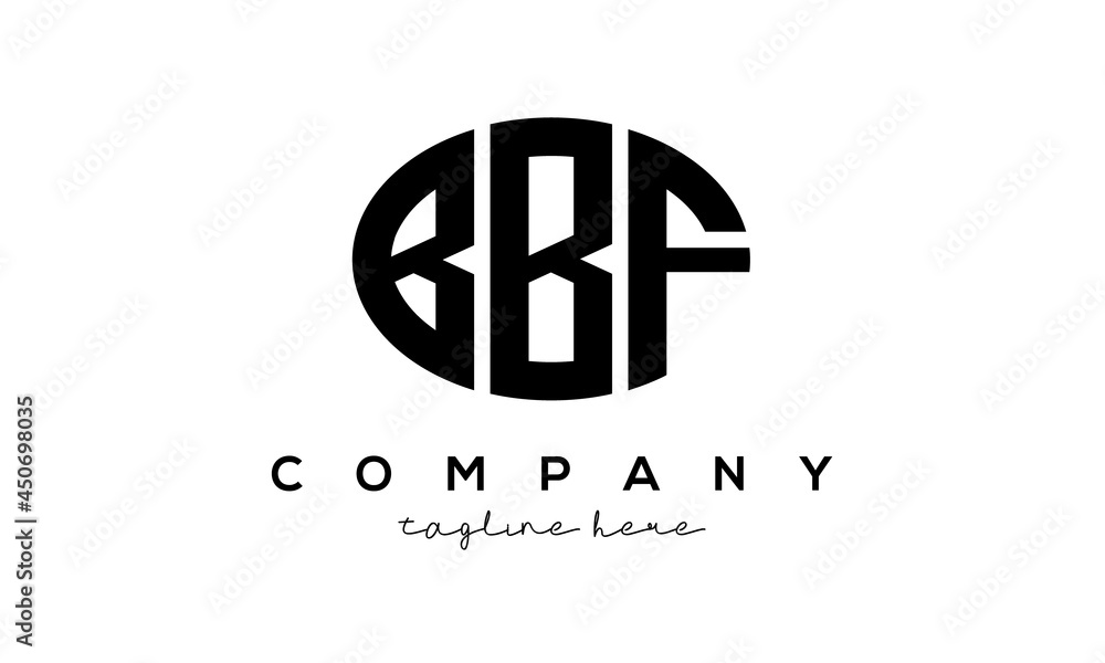 BBF three Letters creative circle logo design
