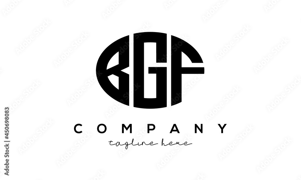BGF three Letters creative circle logo design