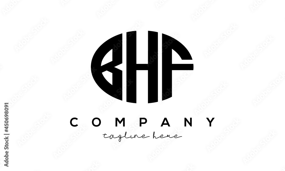 BHF three Letters creative circle logo design
