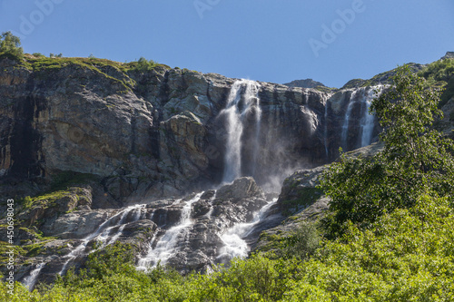 Sofia waterfalls in Arkhyz  Karachay-Cherkessia. Russia