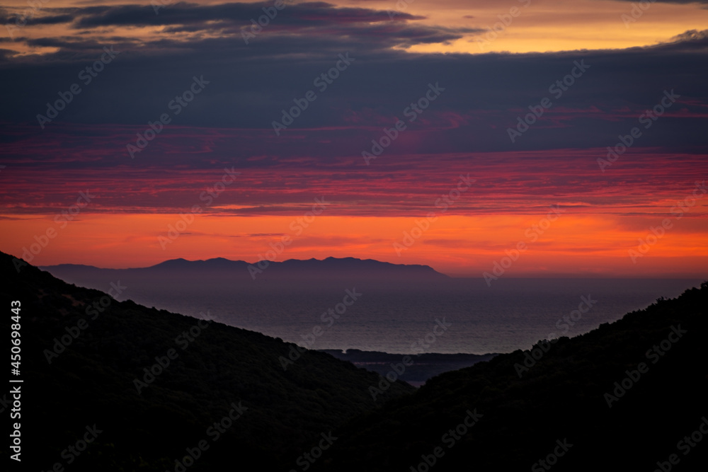 Tuscany landscape sunset