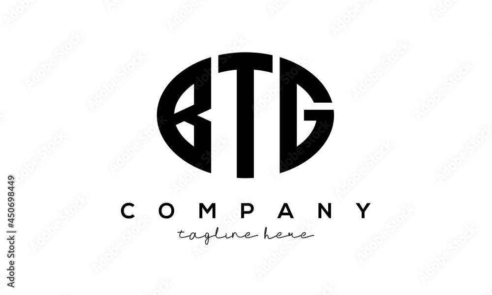 BTG three Letters creative circle logo design
