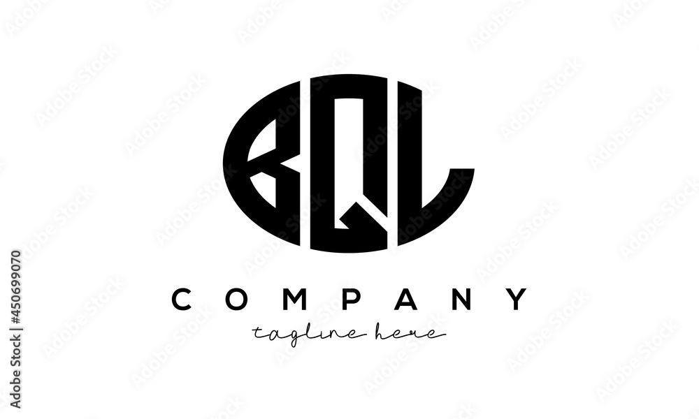 BQL three Letters creative circle logo design BQL three Letters creative circle logo design