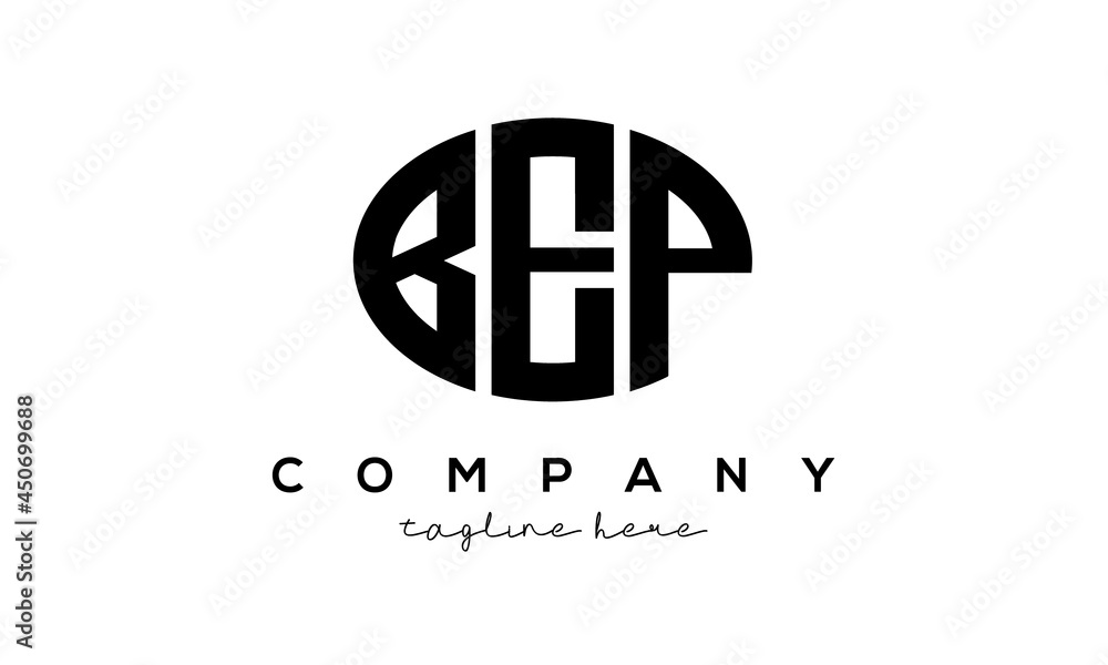 BEP three Letters creative circle logo design