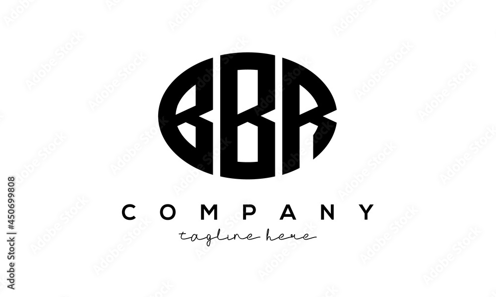 BBR three Letters creative circle logo design BBR three Letters creative circle logo design