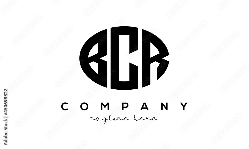 BCR three Letters creative circle logo design