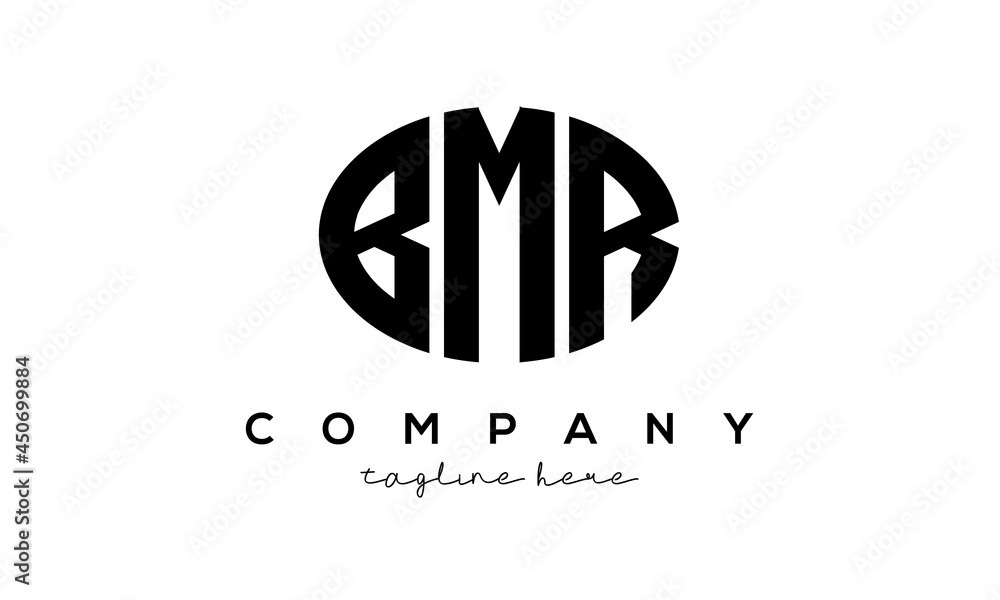 BMR three Letters creative circle logo design BMR three Letters creative circle logo design