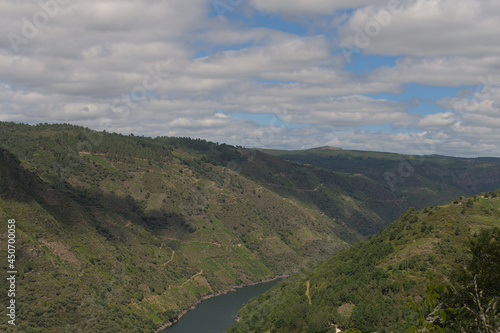 Tourist route through the canyon of the river Mao. Ribeira Sacra