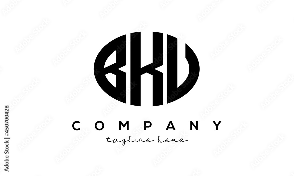 BKL three Letters creative circle logo design vector BKL three Letters creative circle logo design vector