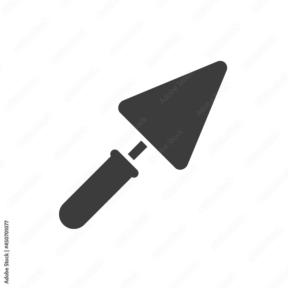 Trowel icon. Vector isolated on white