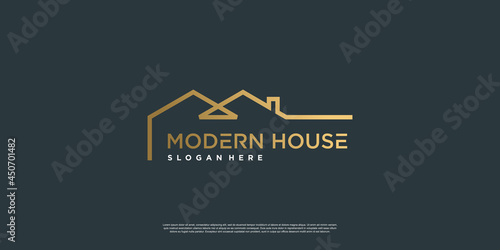 House logo with different creative element style Premium Vector part 6