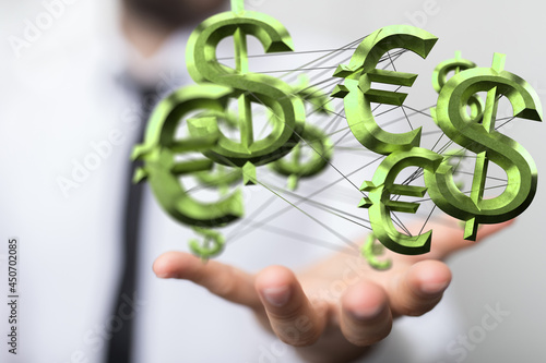 Euro and Dollar Symbol. EUR...