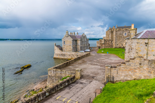 A view across Blackness castle, Scotland on a summers day