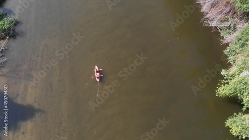 
kayak at river mouth Buritaca in santa marta Colombia photo