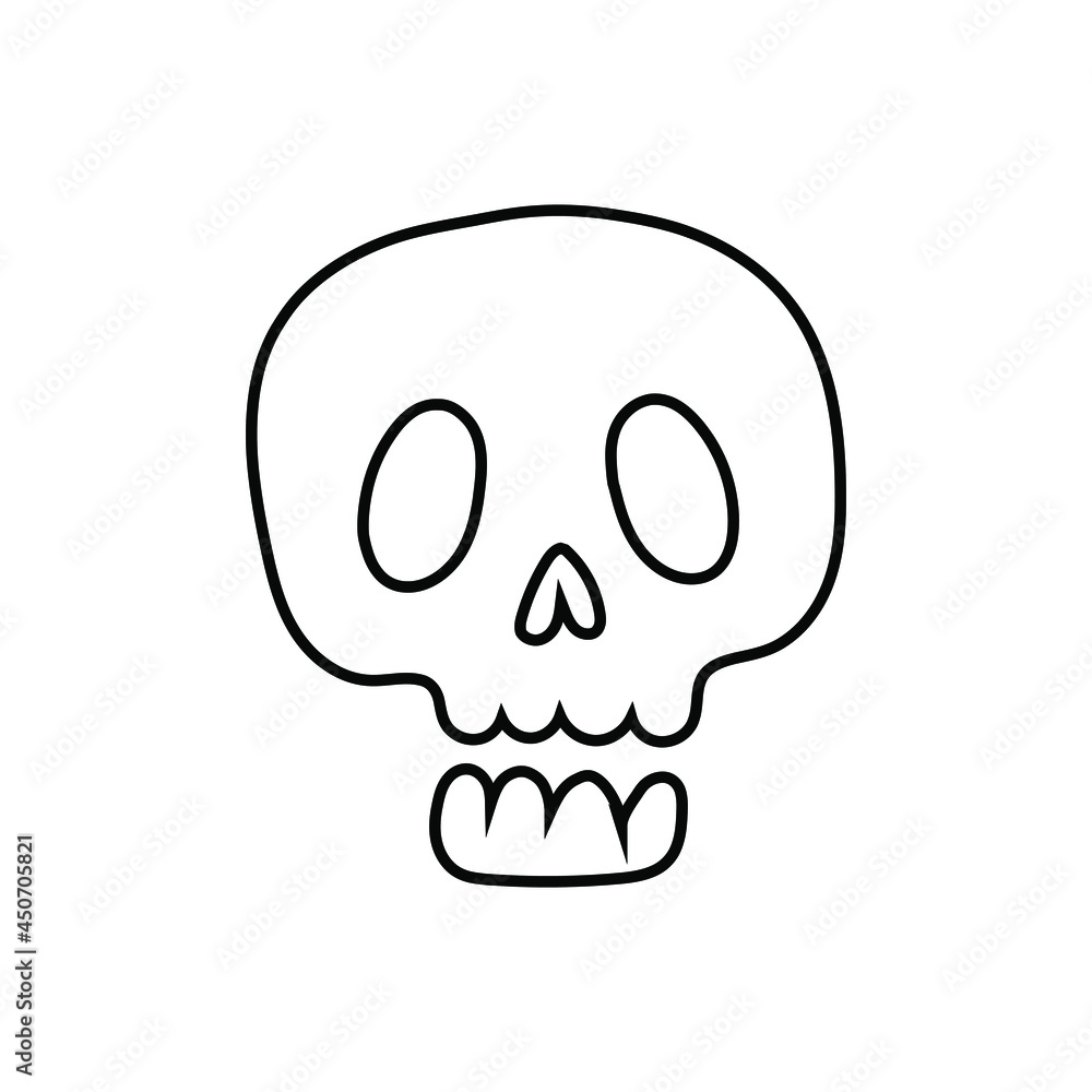 Scull vector icon set. Skeleton illustration symbol collection. halloween sign or logo.