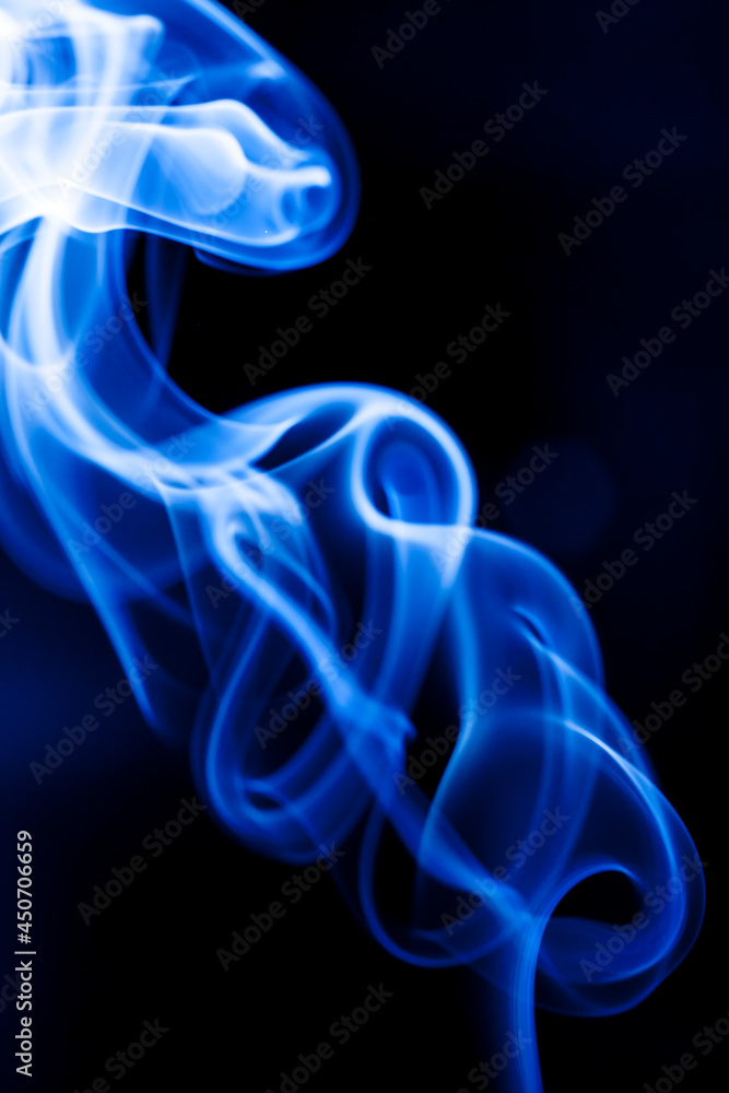 Motion blue smoke on black background. Motion blue smoke on black background.