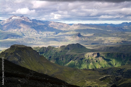 Fimmvörðuháls Hike - descending to Thorsmork (Þórsmörk)