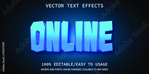 online style text effect 