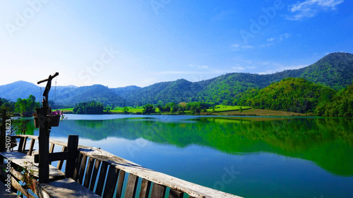 nature sky lake and mountains