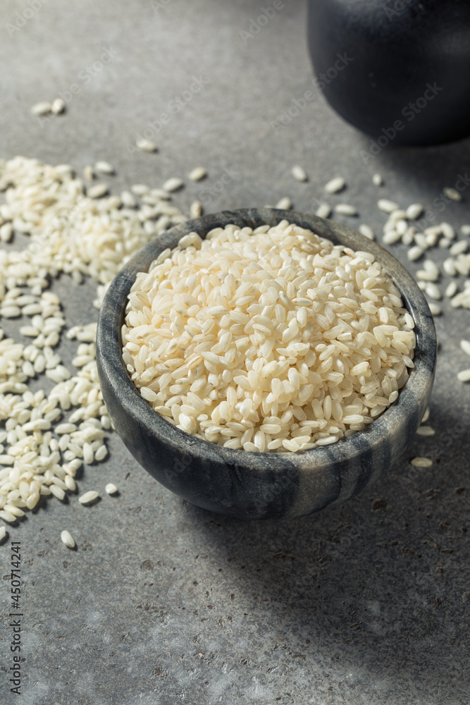 Raw White Organic Arborio Rice Raw White Organic Arborio Rice